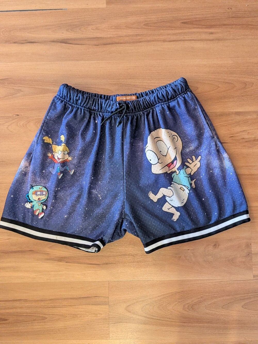 Youth Rugrats Galaxy Lounge Shorts XL Tommy Angelica Chucky Drawstring Pockets